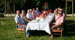 Feudales Picknick in der Natur