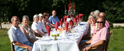 Feudales Picknick in der Natur im Münsterland